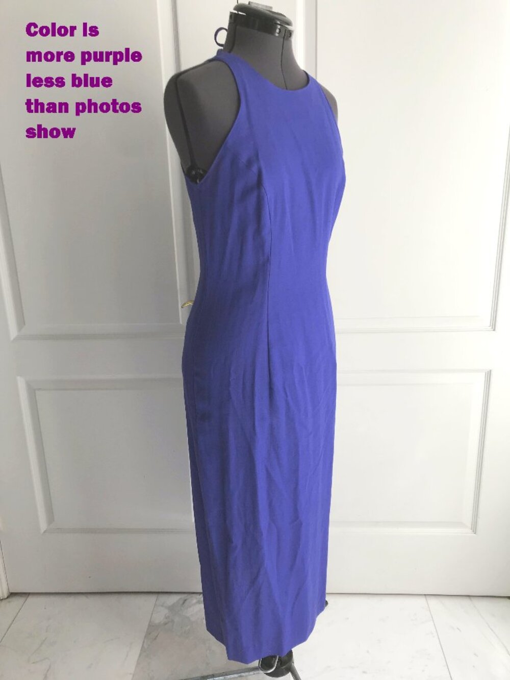 Vintage Jessica Howard Purple Midi with Lace Up Back & Side Zip, Size 8 - Picture 4 of 15